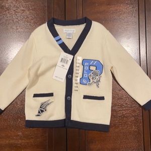 Cream and blue 18 month cardigan